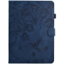 Futrola torbica s utorom za karticu s cvjetnim uzorkom za iPad 10,2" (2019-2021) / Air 3 (2019) / Pro 10,5" - tamnoplava