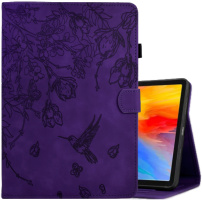 Futrola s utorima za kartice i cvjetnim motivom za iPad 10.9" (2022) / 11" (2025) - ljubičasta