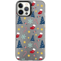 Zaštitna maska s božićnim motivom za iPhone 12 Pro Max - siva