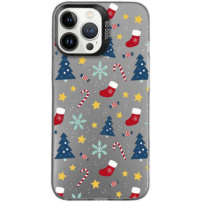 Zaštitna maska božićne tematike za iPhone 13 Pro Max - siva