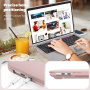 Kožna torbica sa postoljem za MacBook Pro 13" (A2251 / A2289 / A2338) - roza