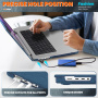 Maska s tekstilnom površinom i stalkom za MacBook Pro 16" (A2485 / A2780 / A2991 / A3186 / A3403 / A3428 / A3429) - tamnoplava