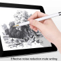 Zamjenski vrh sa srebrnim vrhom za Apple olovku 1 / 2 / USB-C / Pro - stil 3.0 - bijela
