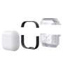 Otporna prozirna futrola s okvirom u boji za AirPods 4 / 5 - ružičasta