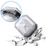 Otporna prozirna futrola s okvirom u boji za AirPods 4 / 5 - ružičasta