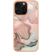 Zaštitna maska Marble za iPhone 16 Pro - svijetlo roza