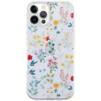 Svjetlucava prozirna maska za iPhone 11 Pro - procvjetala livada