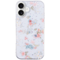 Svjetlucava prozirna maska za iPhone 16 - cvjetići
