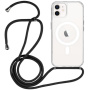 Prozirna maska sa vezom i MagSafe za iPhone 11 - crna