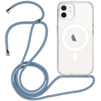 Prozirna maska sa vezom i MagSafe za iPhone 11 - plava