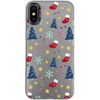 Zaštitna maska sa božićnim motivom za iPhone XS Max - siva