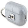Karl Lagerfeld Embossed Karl and Choupette Heads futrola za AirPods Pro 2 (2022) - srebrna