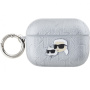 Karl Lagerfeld Embossed Karl and Choupette Heads futrola za AirPods Pro 2 (2022) - srebrna
