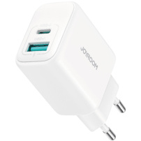 JOYROOM JR-TCF21 brzi punjač adapter s USB-C / USB-A priključcima - 20W - bijeli
