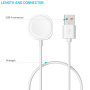FIXED magnetski kabel za punjenje - USB-A na magnetski puck za Apple Watch - 1 m - bijeli