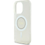 Guess IML Rhinestones Ring maska sa MagSafe za iPhone 16 Pro - prozirna