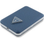 Guess Grained Triangle Logo bežični MagSafe powerbank s USB-C priključkom - 5 000 mAh - tamno plava