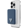 Guess Grained Triangle Logo bežični MagSafe powerbank s USB-C priključkom - 5 000 mAh - tamno plava