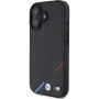BMW M Carbon Tricolor Stripe maska sa MagSafe za iPhone 16 - crna