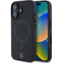 Mercedes Smooth Leather case sa MagSafe za iPhone 16 - crna