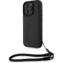 BMW Kožna maska Signature and Strap za iPhone 16 Pro Max - crna