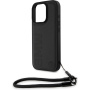 BMW Kožna maska Signature and Strap za iPhone 16 Pro Max - crna