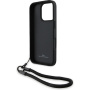 BMW Kožna maska Signature and Strap za iPhone 16 Pro Max - crna