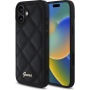 Guess Prošivena maska za iPhone 16 - crna