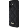 Guess Prošivena maska za iPhone 16 - crna