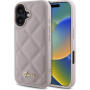 Guess Prošivena maska za iPhone 16 - roza