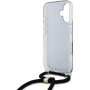 Guess 4G IML Printed Crossbody Case s uzicom za iPhone 16 - siva