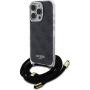 Guess 4G IML Printed Crossbody Case s uzicom za iPhone 16 Pro - siva