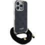 Guess 4G IML Printed Crossbody Case s uzicom za iPhone 16 Pro - siva