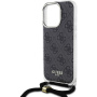 Guess 4G IML Printed Crossbody Case s uzicom za iPhone 16 Pro - siva