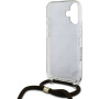 Guess 4G IML Printed Crossbody Case s uzicom za iPhone 16 - smeđa