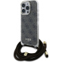 Guess 4G IML Printed Crossbody Case s uzicom za iPhone 16 Pro Max - smeđa