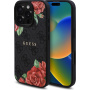 Guess 4G Roses maska s uzorkom ruža i MagSafe za iPhone 16 Pro Max - siva