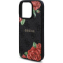 Guess 4G Roses maska s uzorkom ruža i MagSafe za iPhone 16 Pro Max - siva