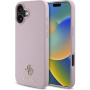 Guess Grained 4G Small Metal Logo Cover s MagSafe za iPhone 16 Plus - Pink