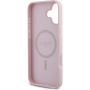Guess Grained 4G Small Metal Logo Cover s MagSafe za iPhone 16 Plus - Pink