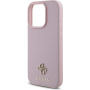 Guess Grained 4G Small Metal Logo Case s MagSafe za iPhone 16 Pro - roza