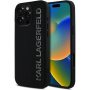 Karl Lagerfeld 3D Rubber Glitter Logo Case za iPhone 16 Pro Max - crna