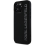 Karl Lagerfeld 3D Rubber Glitter Logo Case za iPhone 16 Pro Max - crna