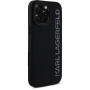 Karl Lagerfeld 3D Rubber Glitter Logo Case za iPhone 16 Pro Max - crna