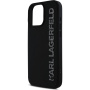 Karl Lagerfeld 3D Rubber Glitter Logo Case za iPhone 16 Pro Max - crna