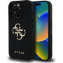 Guess Grained 4G Metal Logo Case za iPhone 16 Pro - crna