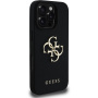 Guess Grained 4G Metal Logo Case za iPhone 16 Pro - crna