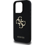 Guess Grained 4G Metal Logo Case za iPhone 16 Pro - crna