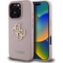 Guess Grained 4G Metal Logo Case za iPhone 16 Pro - Pink
