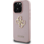 Guess Grained 4G Metal Logo Case za iPhone 16 Pro - Pink